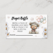 Diaper Raffle Whimsical Teddy Bear Design  エンクロージャーカード (正面)