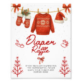 Diaper raffle Winter Santa Sign フォトプリント (正面)