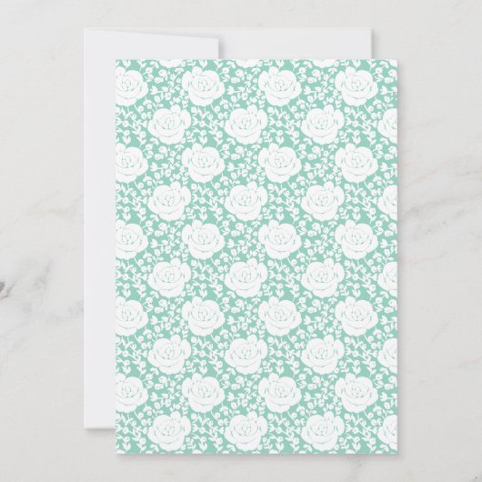 Diaper With A Red Heart Baby Shower 招待状 (裏面)