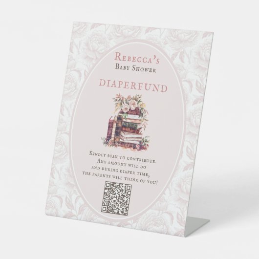 Diaperfund本の新しいチャプタスタック赤ちゃんシャワー 台座サイン (正面)