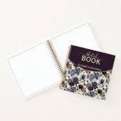 Diario de Arte Elegante Flores Grises y Púrpura ノートブック (内部)