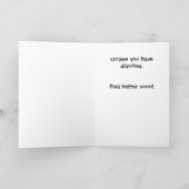 Diarrhea Get Well Card  TPA-1 カード (内部)