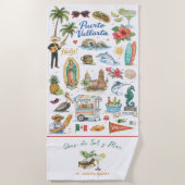 Días de Sol y Mar | Monogram Puerto Vallarta ビーチタオル (正面)