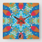 Diatome Kaleidoscope スクエア壁時計 (正面)