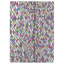 Diba | カラフルな抽象的なスパイラル手描きアート クリップボード
