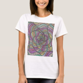 Diba | カラフルな抽象的なスパイラル手描きアート tシャツ