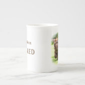 DIBBLEの骨灰磁器のマグ"一見彼が"来ている。 ボーンチャイナマグカップ (正面)