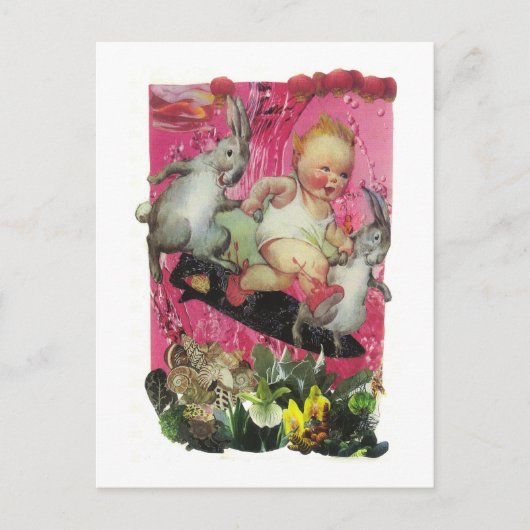 Dibble_Artworks_049_サーフィン_Bunnies ポストカード (正面)