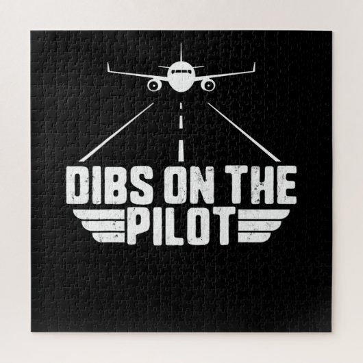 Dibsオンパイロット航空航空機飛行機ガールフレンド ジグソーパズル (縦)