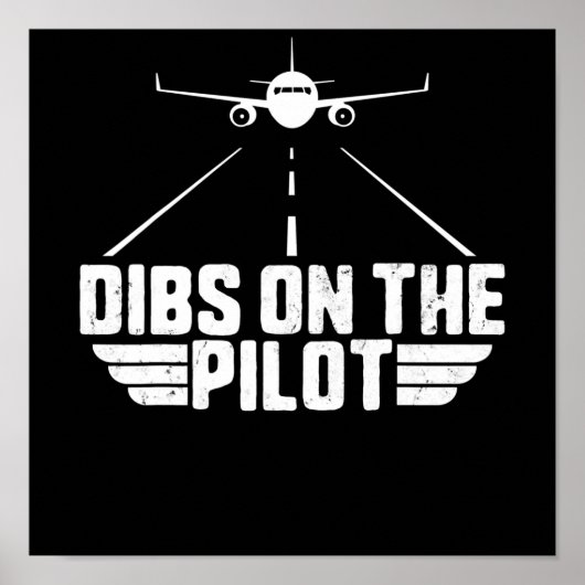 Dibsオンパイロット航空航空機飛行機ガールフレンド ポスター (正面)