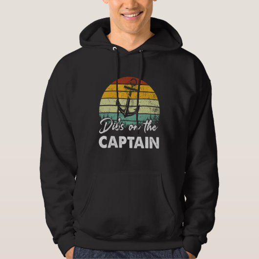 Dibs On The Captain  Captain Wife Summer Boat Vaca パーカ (正面)