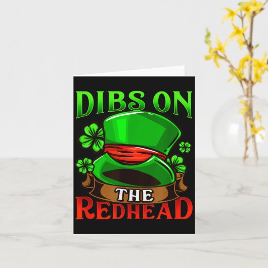 Dibs On The Redhead I Irish Shenanigans  カード (黄色い花)