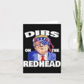 Dibs On The Redhead Shirt Funny St Patricks Day Pr カード (正面)