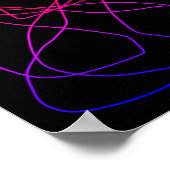 Dibujo de arte de líneas abstractas ポスター (角)