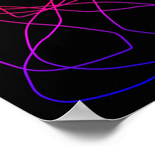 Dibujo de arte de líneas abstractas ポスター (角)