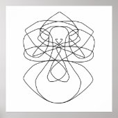 Dibujo de arte de líneas abstractas ポスター (正面)