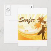 dibujo-surf_7 ポストカード (正面/裏面)