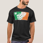 Dice Game St Patrick's Day Irish Flag C Distressed Tシャツ (正面)