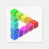 Dice Triangle Paper Napkins スタンダードカクテルナプキン (正面)
