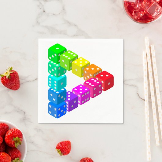 Dice Triangle Paper Napkins スタンダードカクテルナプキン