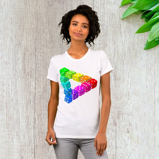 Dice Triangle Womens T-Shirt Tシャツ