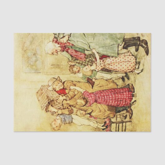 Dickenのクリスマスキャロルのティッシュペーパー7 薄葉紙 (正面)