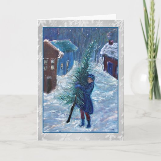 Dickenの物語の芸術のクリスマスカード シーズンカード (正面)