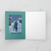 Dickenの物語の芸術のクリスマスカード シーズンカード (内部)