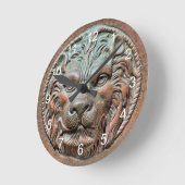 Dickensのクリスマスの時代遅れ ラウンド壁時計 (傾斜)