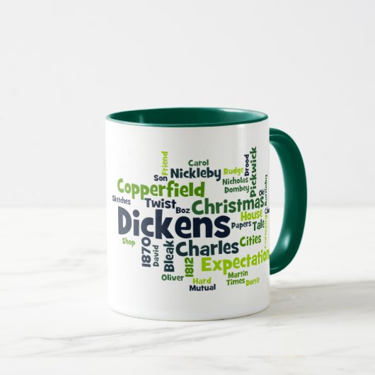 Dickensの小説の雲のマグ マグカップ (正面右)