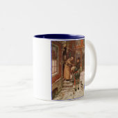 DickensクリスマスキャロルのScroogeのガチョウ ツートーンマグカップ (正面右)