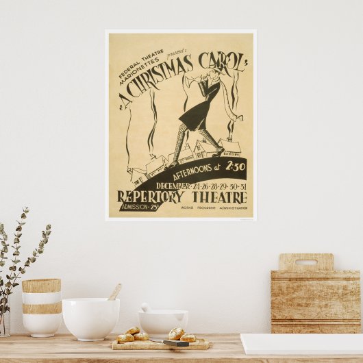 Dickens Christmas Carol 1938 WPA ポスター (キッチン)