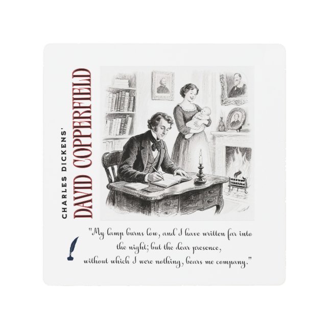Dickens' David Copperfield Art Quote about Agnes メタルプリント (正面)