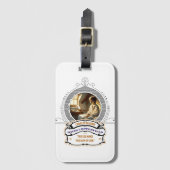 Dickens' David Copperfield Black Luggage Tag ラゲッジタグ (正面縦)