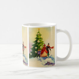 Dickens style Christmas illustration コーヒーマグカップ