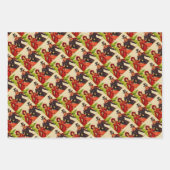 Dickens style Christmas illustration ラッピングペーパーシート (正面2)