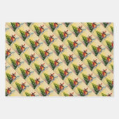 Dickens style Christmas illustration ラッピングペーパーシート (正面)