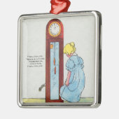 dickoryヒッコリー波止場! マウスは時計の上で走りました メタルオーナメント (左)