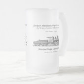 Dicksonの切換え機関車1886年 フロストグラスビールジョッキ (正面右)