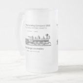 Dicksonの切換え機関車1886年 フロストグラスビールジョッキ (正面左)