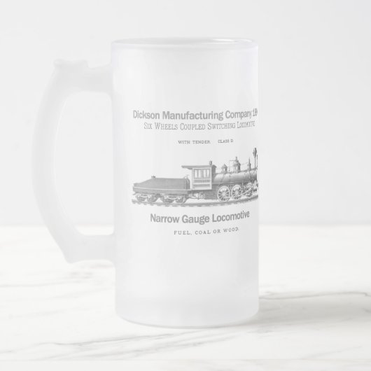 Dicksonの切換え機関車1886年 フロストグラスビールジョッキ (左)