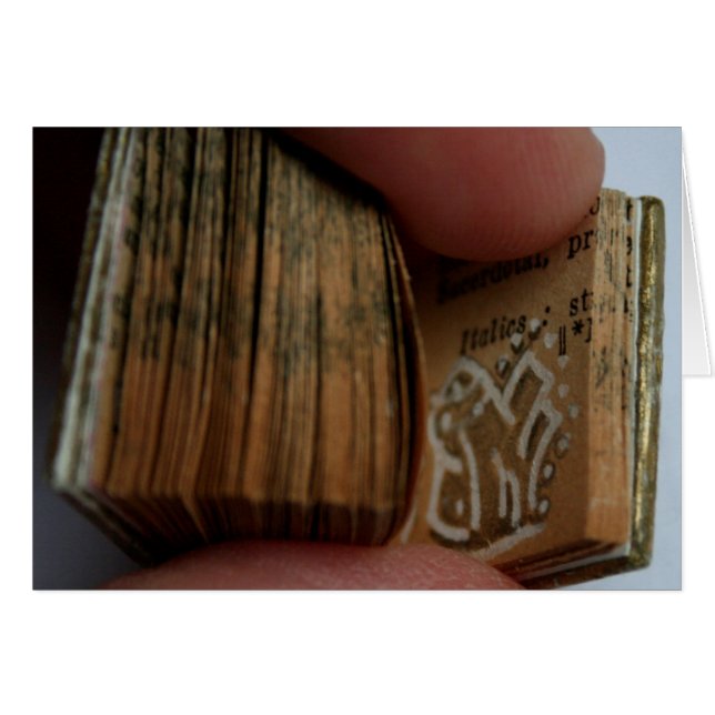 DicofrAngleミニチュアブックタイトルなしスケッチカード (正面横)