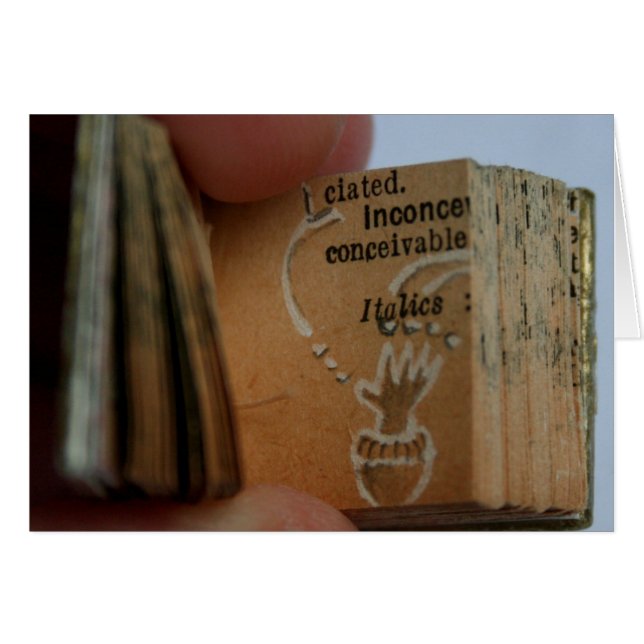 DicofrAngleミニチュアブックハンドスケッチカード (正面横)