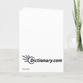 Dictionary.comの感動的な挨拶状 カード (裏面)