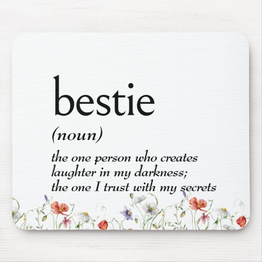 Dictionary Definition For BESTIE マウスパッド (正面)