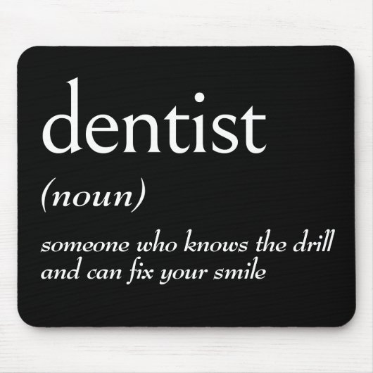 Dictionary Definition For DENTIST マウスパッド (正面)