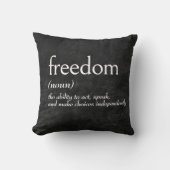 Dictionary Definition For FREEDOM on Black クッション (正面)