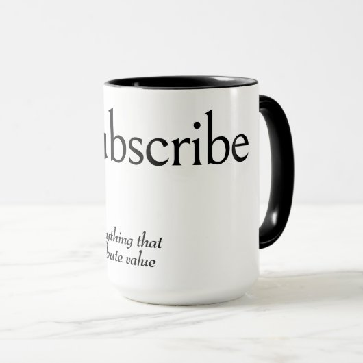 Dictionary Definition For UNSUBSCRIBE マグカップ (正面右)
