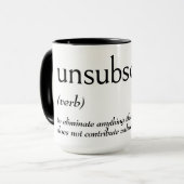 Dictionary Definition For UNSUBSCRIBE マグカップ (正面左)