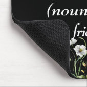 Dictionary Definition of SISTER With Wildflowers マウスパッド (コーナー)